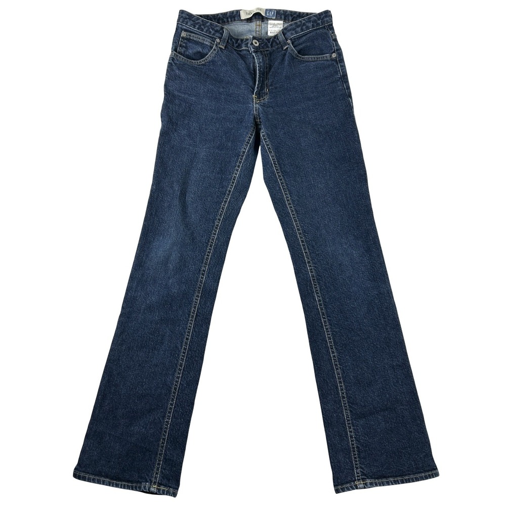 Vintage Gap Jeans Women 6 Bootcut Stretch Blue Straight Mid Rise Dark Wash Denim